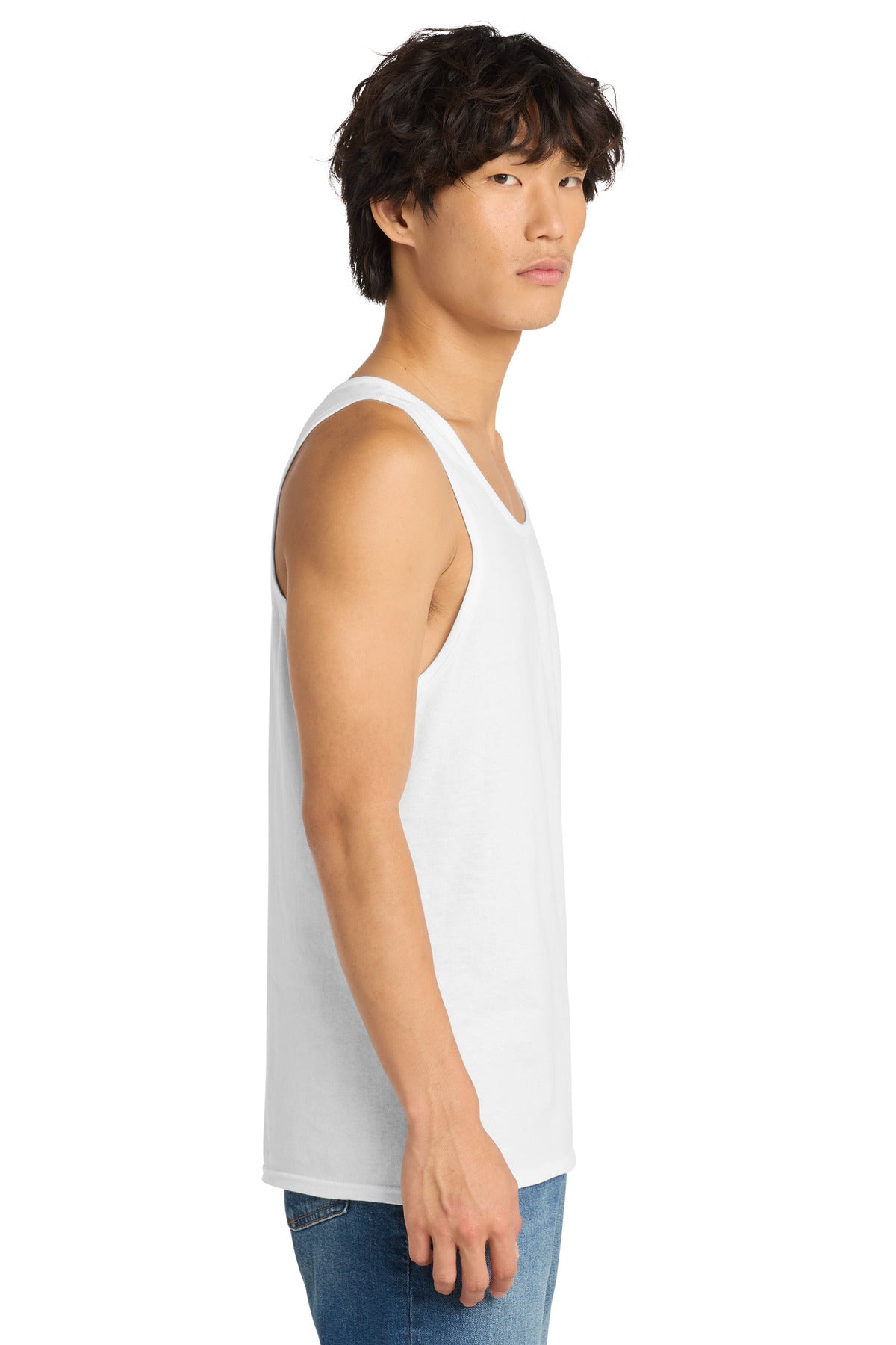 Right View of White District The Concert Tank . DT5300 plain
