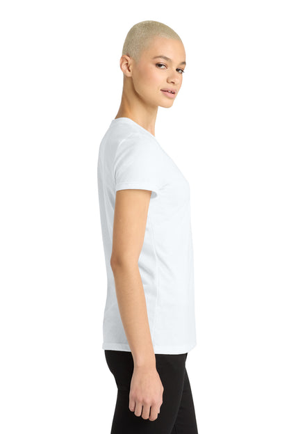 Right View of White District Women's Perfect Blend CVC Tee. DM108L plain
