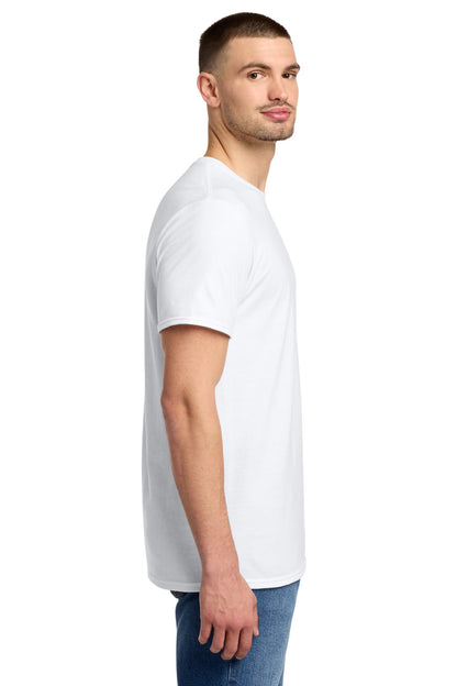 Right View of White Jerzees Premium Blend Ring Spun T-Shirt 560M plain
