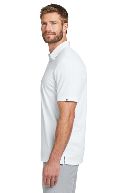 Right View of White TravisMathew Oceanside Solid Polo. TM1MU411 plain