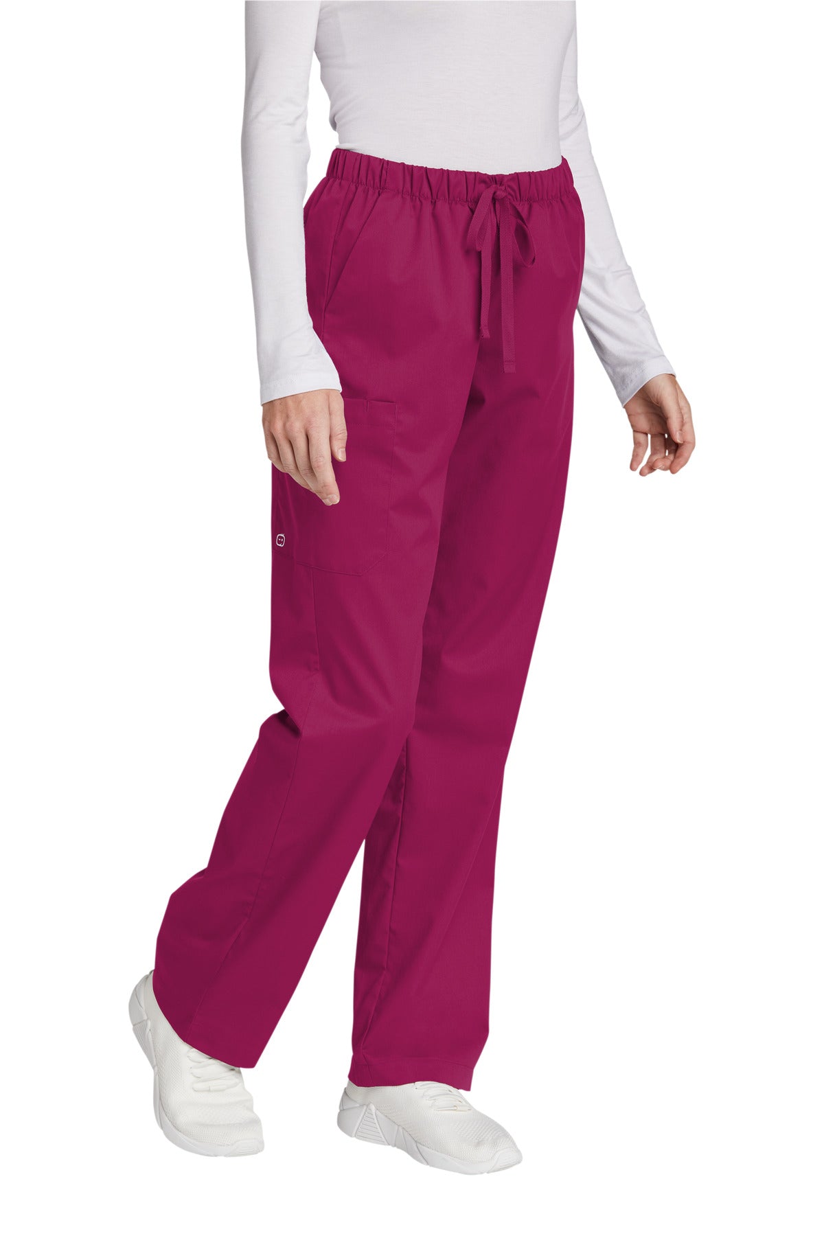 Right View of Wine Wink Women's Tall WorkFlex Cargo Pant WW4550T plain