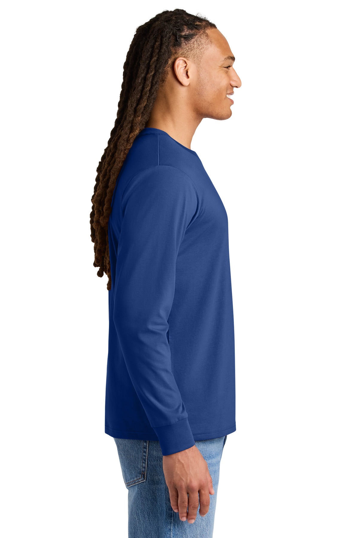 Right View of WorkerBlue Stanley/Stella Unisex Creator 2.0 Long Sleeve Tee SXU022 plain