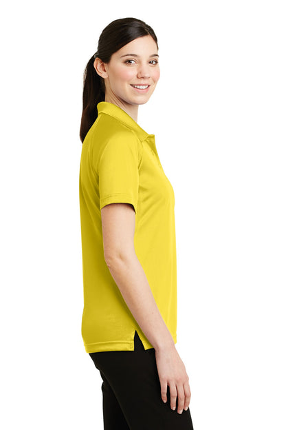 Right View of Yellow CornerStone Women's Select Snag-Proof Tactical Polo. CS411 plain