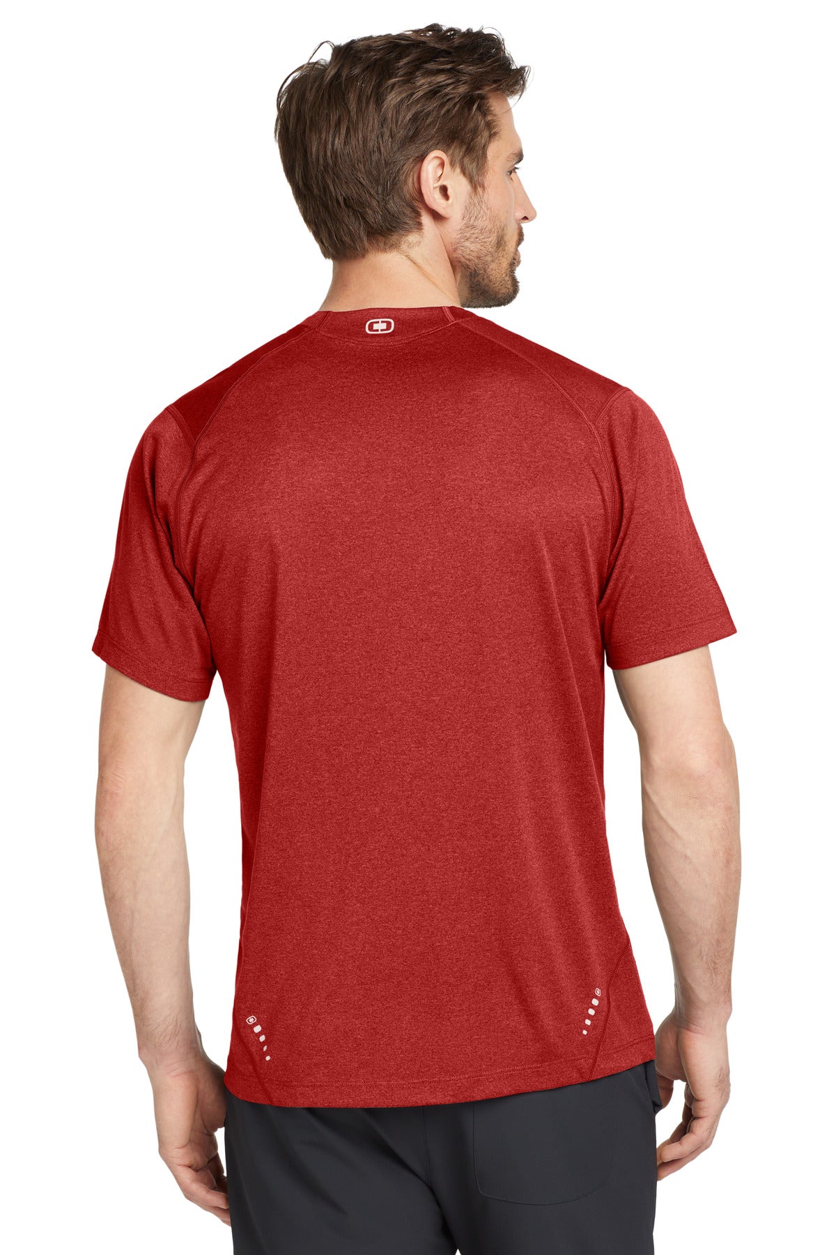 Ripped Red OGIO Pulse Crew. OE320 plain