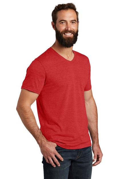 Rise Up Red Allmade Unisex Tri-Blend V-Neck Tee AL2014 plain
