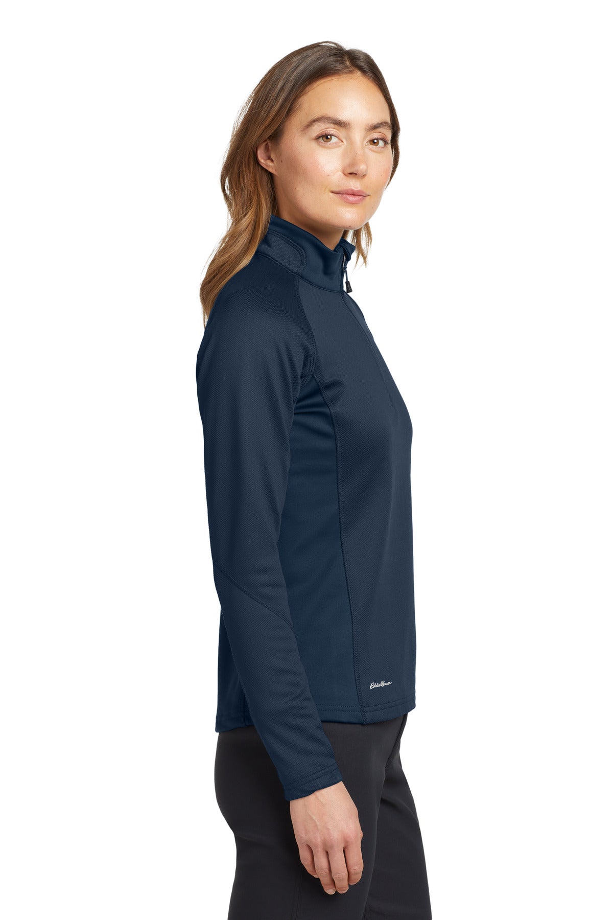 River Blue Eddie Bauer Women's 1/2-Zip Performance Fleece. EB235 plain