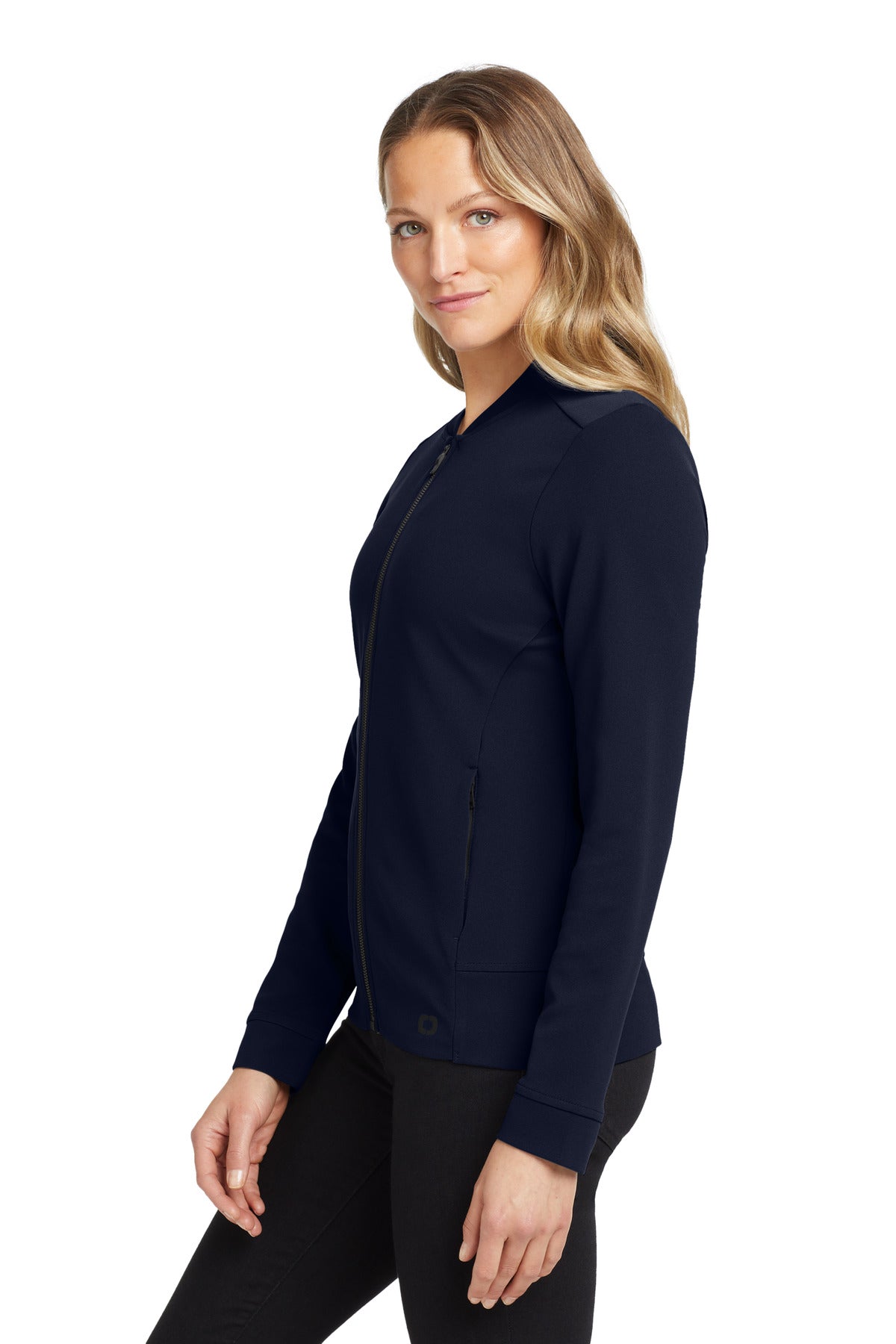 River Blue Nvy OGIO Women's Hinge Full-Zip. LOG820 plain