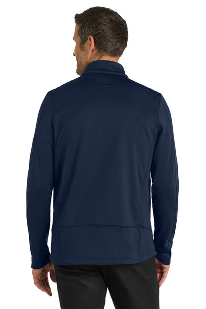 River Blue Nvy Port Authority Grid Fleece Jacket. F239 plain