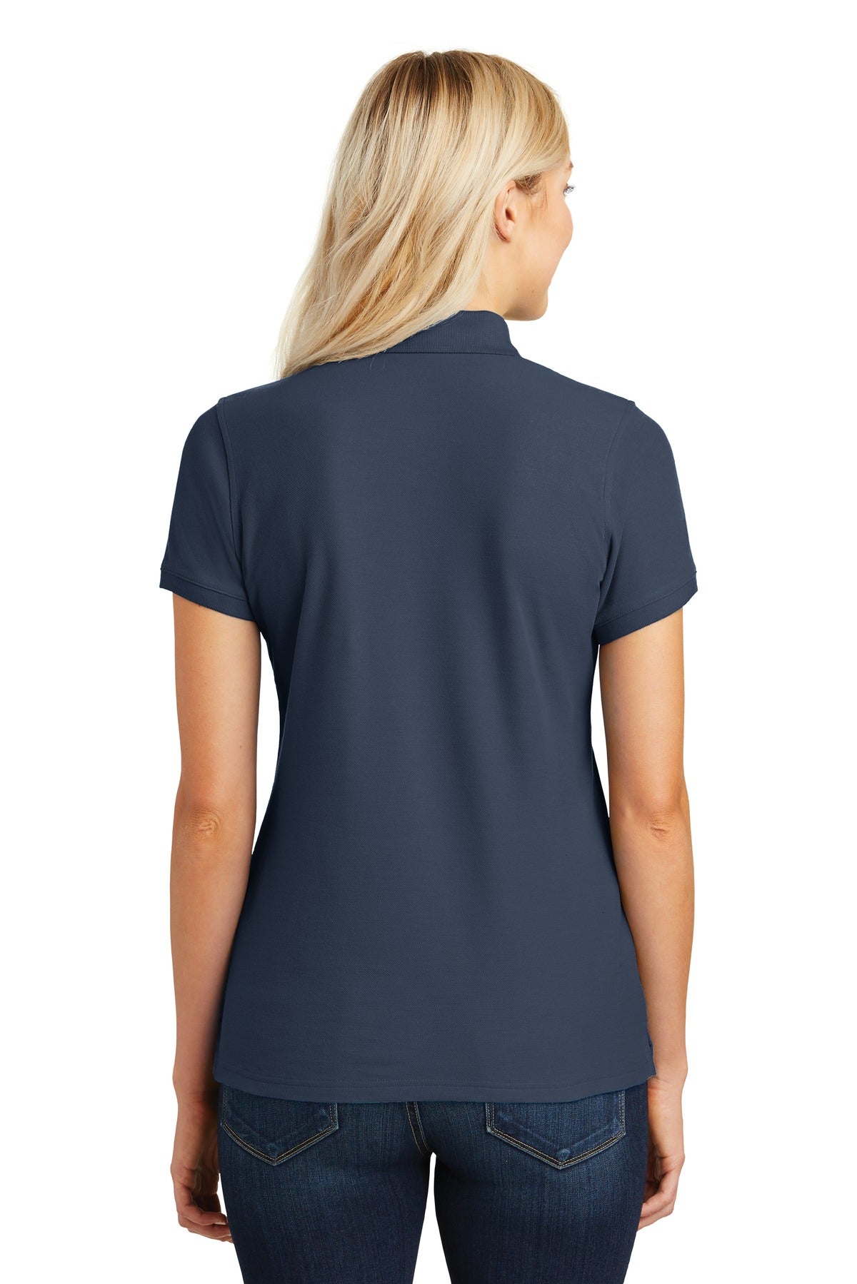 River Blue Nvy Port Authority Women's Core Classic Pique Polo. L100 plain