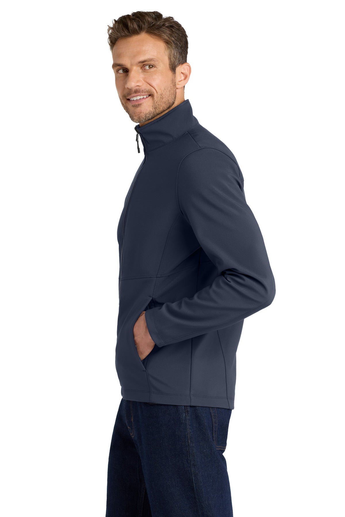 River Blue Port Authority Collective Soft Shell Jacket. J901 plain