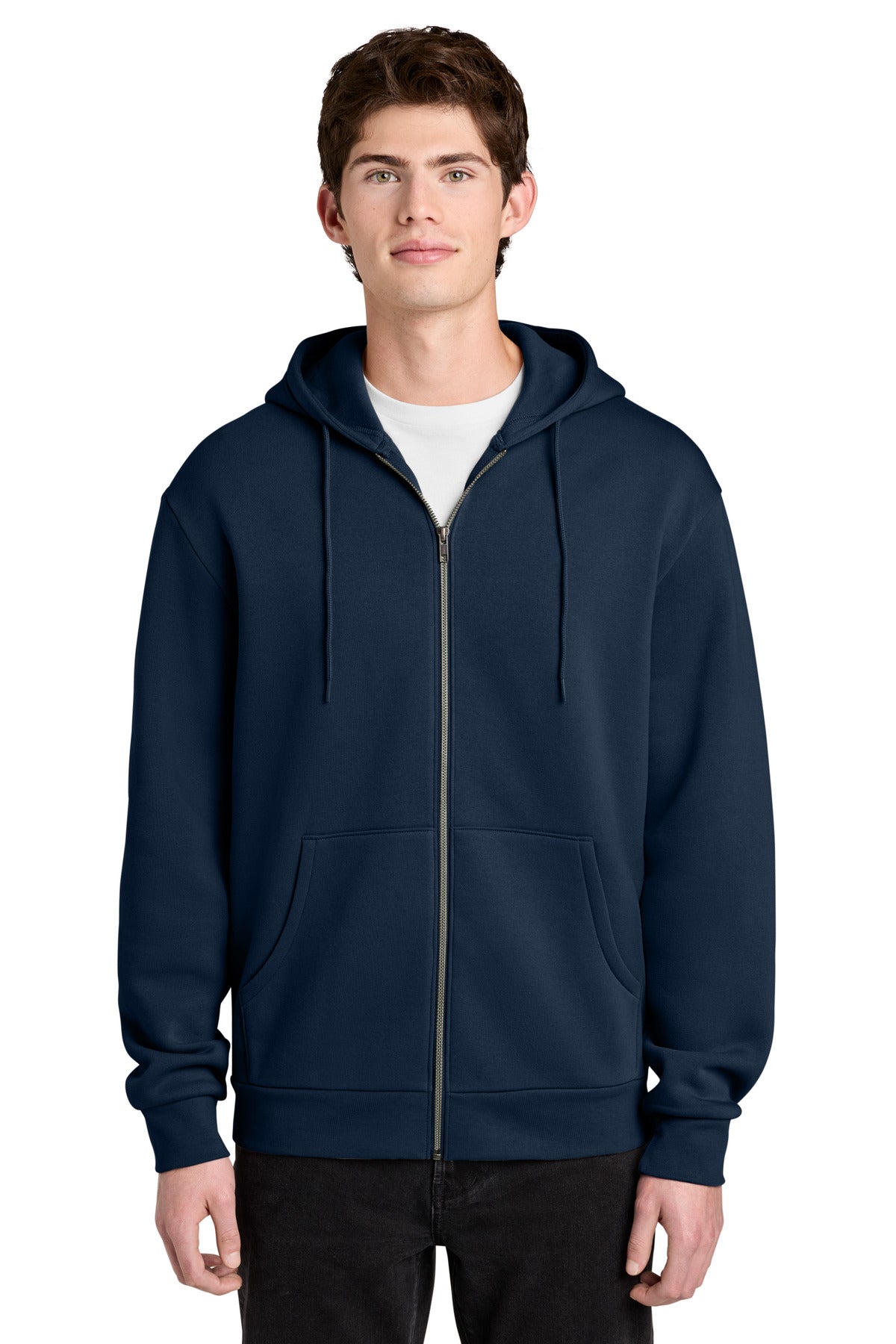 RiverBlNv District MelloFleece Full-Zip Hoodie DT6702 plain