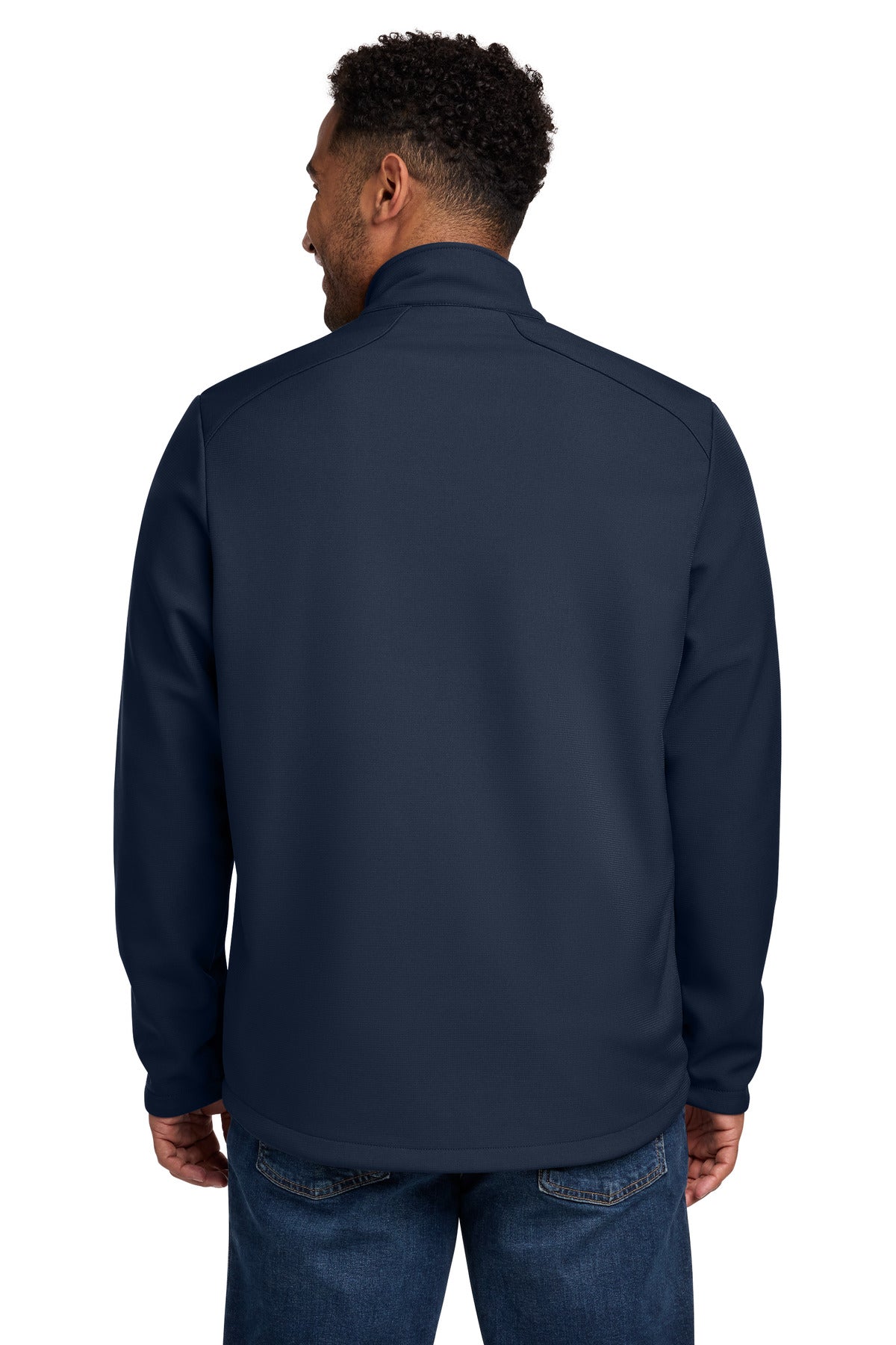 RiverBlNv Eddie Bauer Stretch Soft Shell Jacket EB544 plain