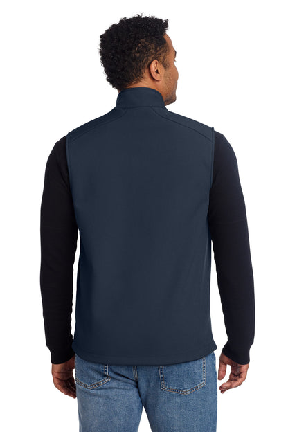 RiverBlNv Eddie Bauer Stretch Soft Shell Vest EB546 plain