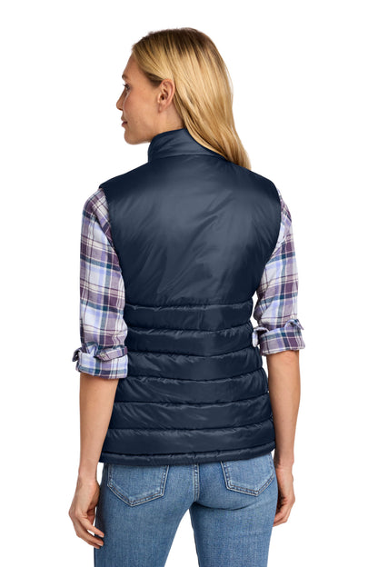 RiverBlNv Eddie Bauer Women's Quilted Vest EB513 plain