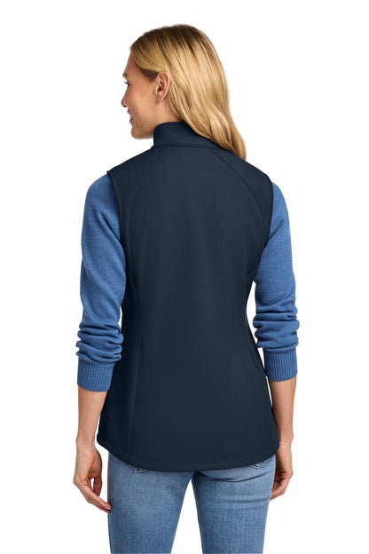 RiverBlNv Eddie Bauer Women's Stretch Soft Shell Vest EB547 plain