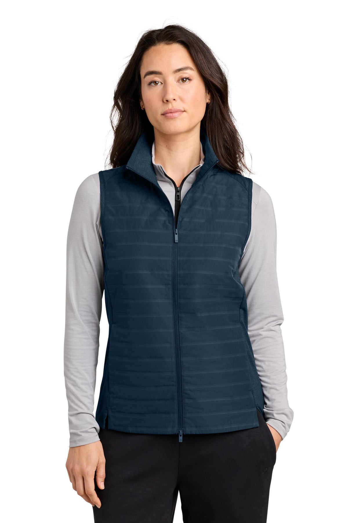 RiverBlNv OGIO Women's Driveline Hybrid Vest LOG761 plain