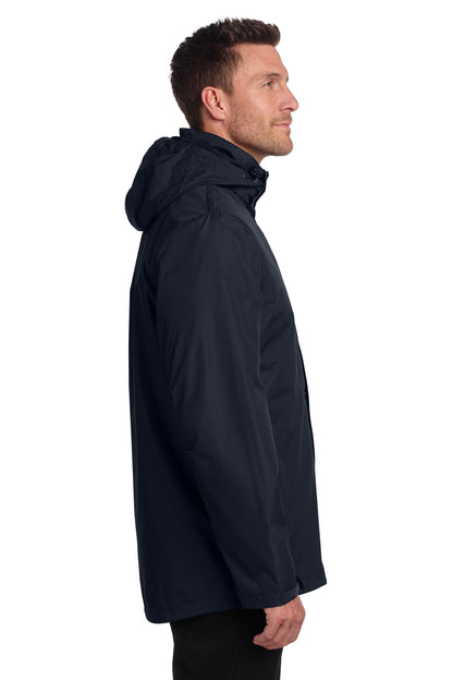 RiverBlNv Port Authority All-Weather 3-in-1 Jacket J123 plain