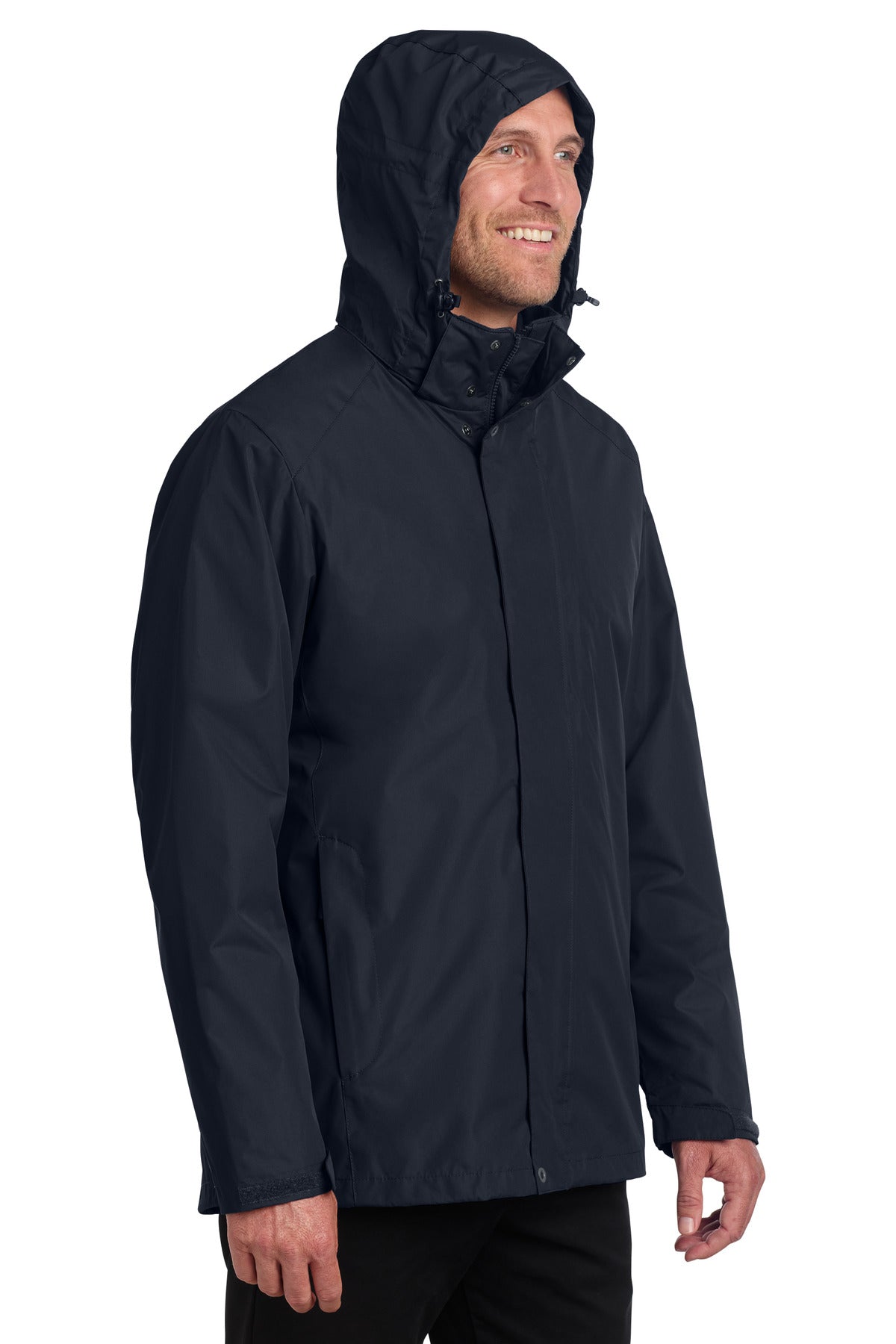 RiverBlNv Port Authority All-Weather 3-in-1 Jacket J123 plain
