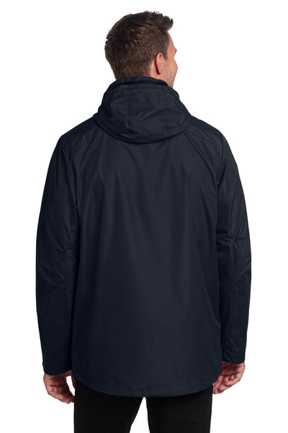 RiverBlNv Port Authority All-Weather 3-in-1 Jacket J123 plain