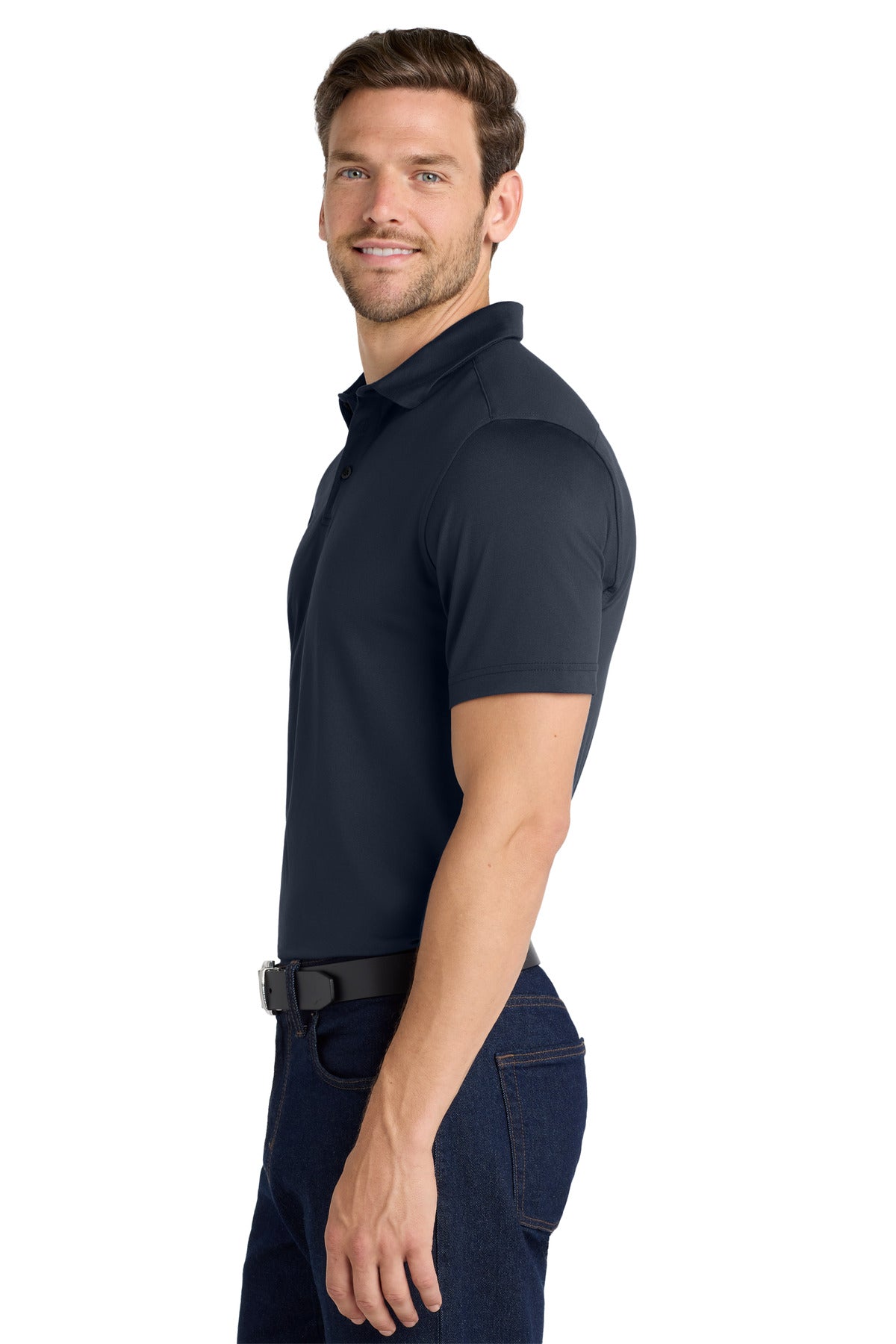 RiverBlNv Port Authority City Stretch Polo K682 plain