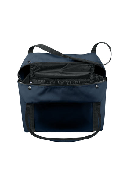 RiverBlNv Port Authority Matte Oxford Tote BG472 plain