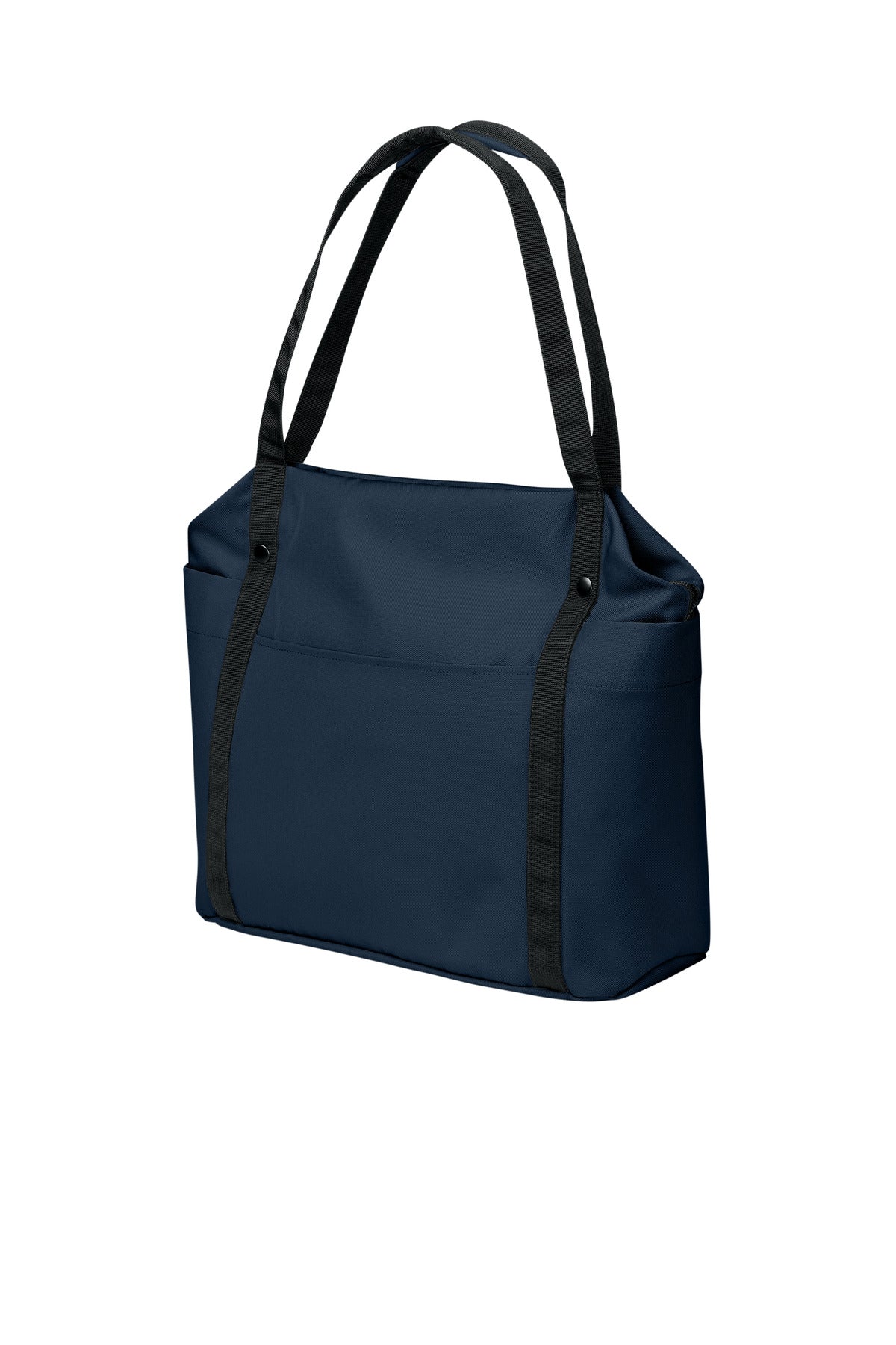 RiverBlNv Port Authority Matte Oxford Tote BG472 plain