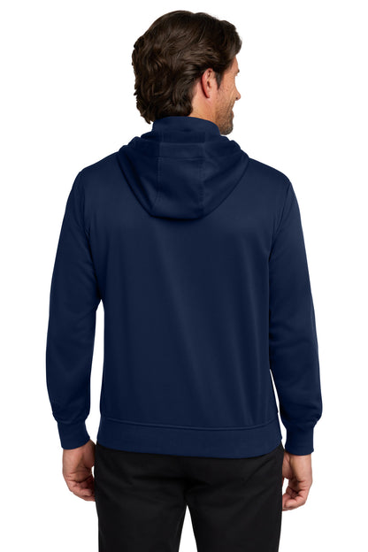 RiverBlNv Port Authority Smooth Fleece Hooded Jacket F814 plain