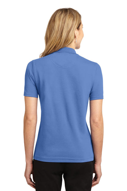 Riviera Blue Port Authority Women's Rapid Dry Polo. L455 plain