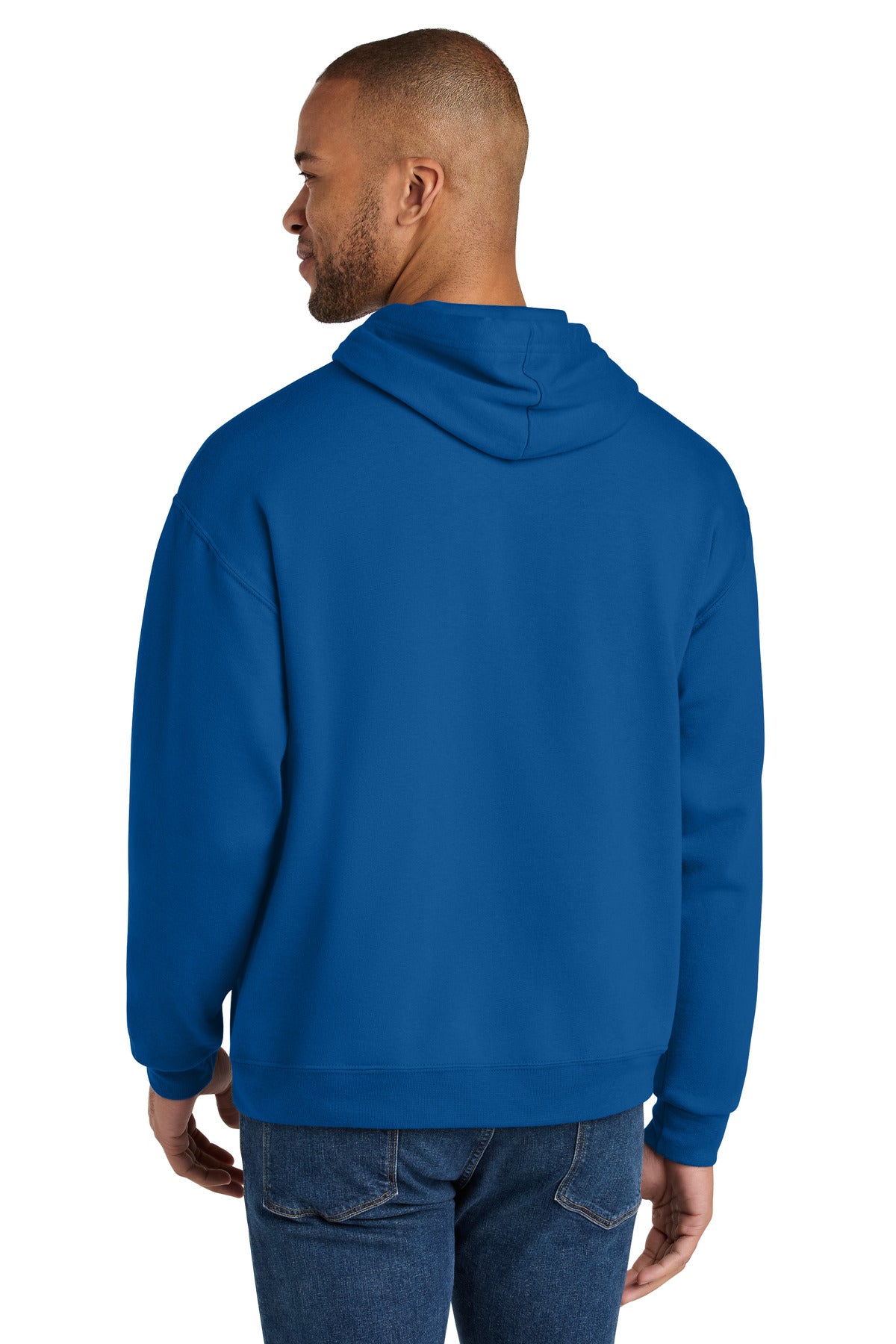 Royal Jerzees Ultimate Unisex CVC Ring Spun Hooded Sweatshirt IC49M plain