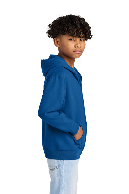Royal Jerzees - Youth NuBlend Full-Zip Hooded Sweatshirt. 993B plain