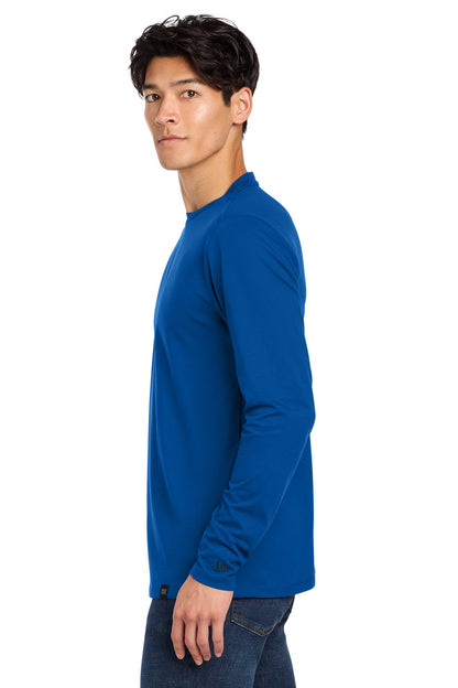 Royal New Era Heritage Blend Long Sleeve Crew Tee. NEA102 plain