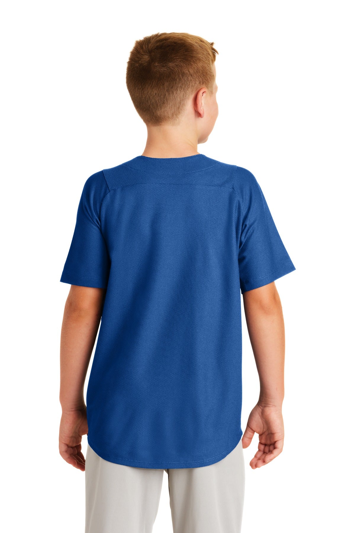 Royal New Era Youth Diamond Era Full-Button Jersey. YNEA220 plain