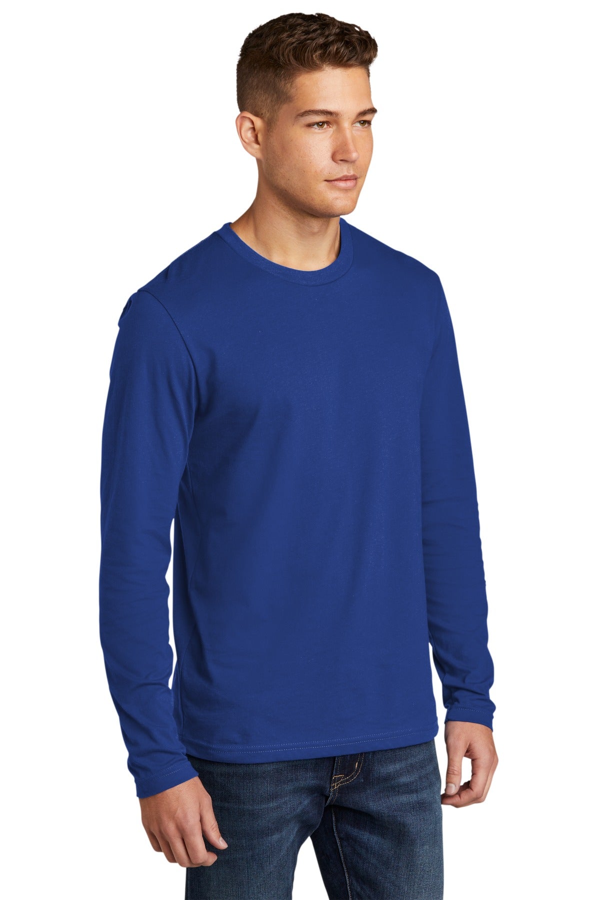 Royal Next Level Apparel Cotton Long Sleeve Tee. NL3601 plain