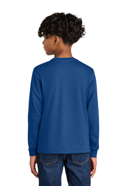 Royal Next Level Apparel Youth Cotton Long Sleeve Tee NL3311 plain