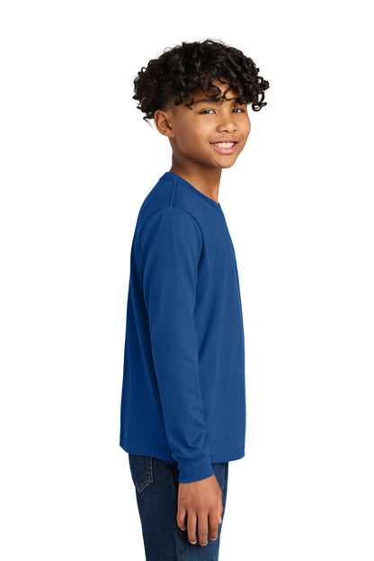 Royal Next Level Apparel Youth Cotton Long Sleeve Tee NL3311 plain