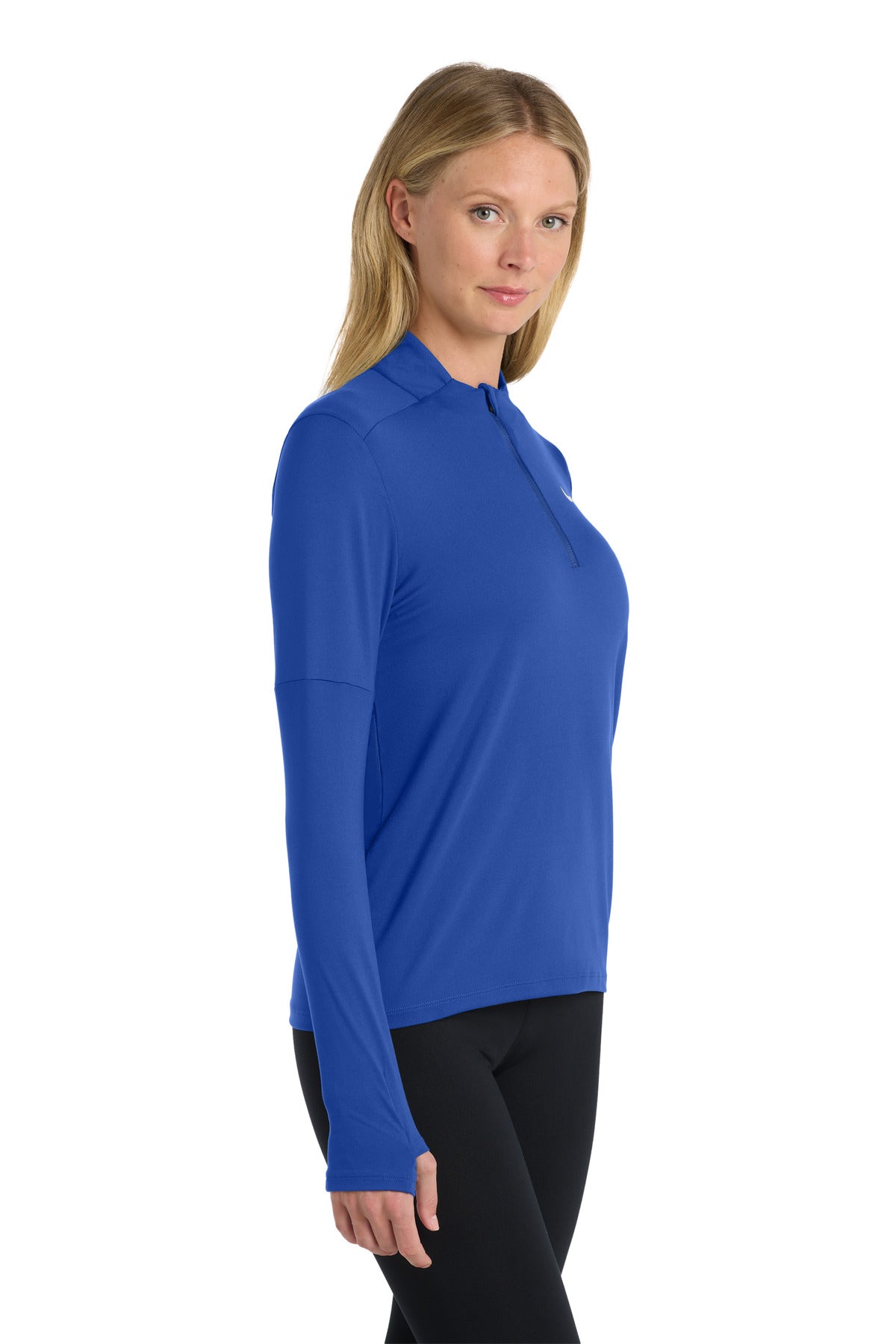 Royal Nike Women's Dri-FIT Element 1/2-Zip Top NKDH4951 plain