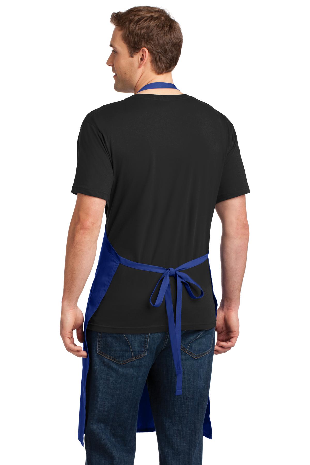 Royal Port Authority Easy Care Extra Long Bib Apron with Stain Release. A700 plain