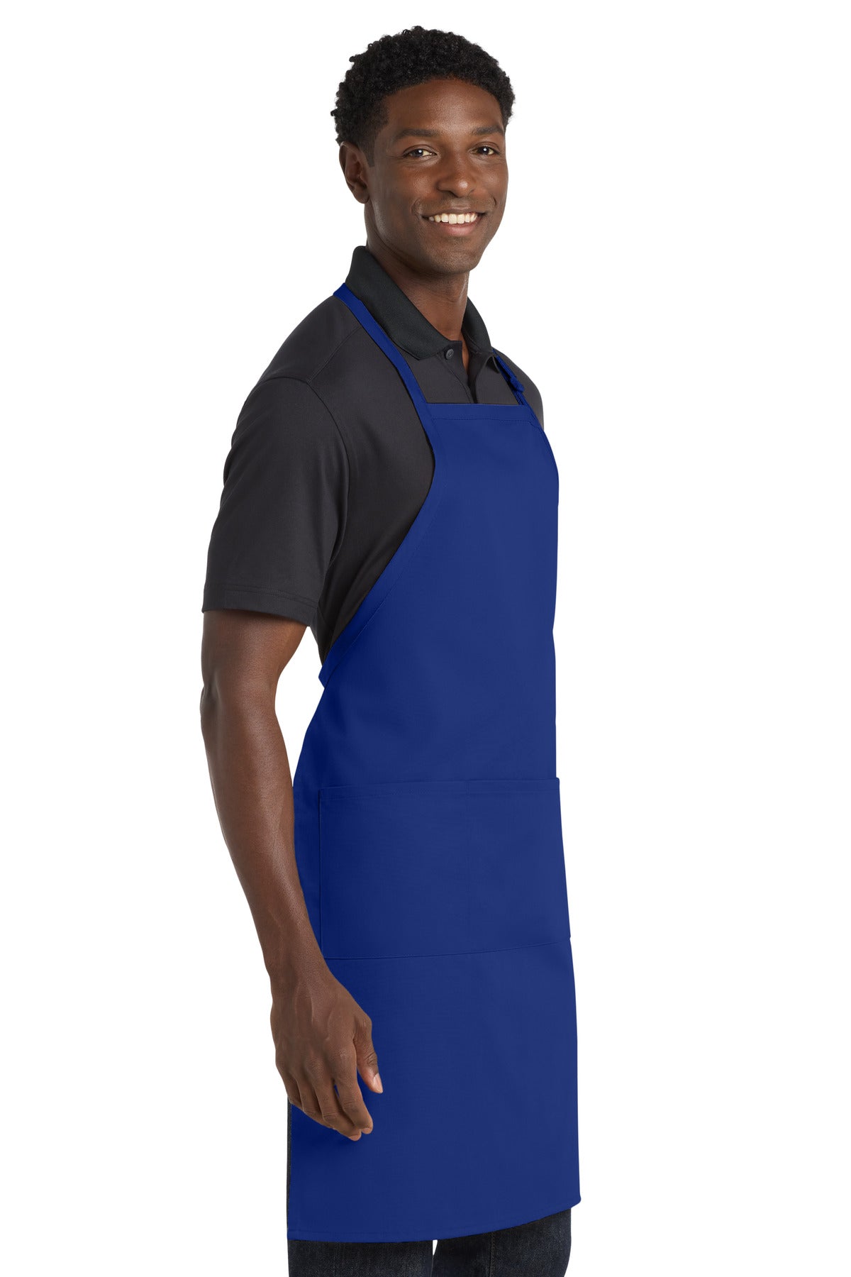 Royal Port Authority Easy Care Extra Long Bib Apron with Stain Release. A700