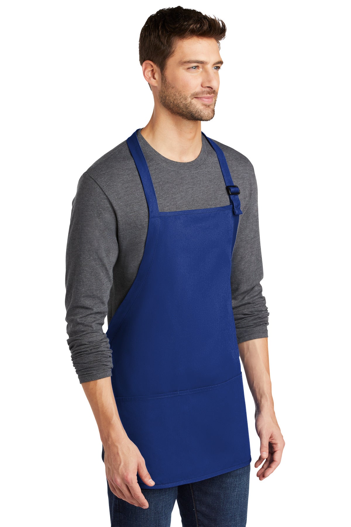 Royal Port Authority Medium-Length Apron with Pouch Pockets. A510 plain