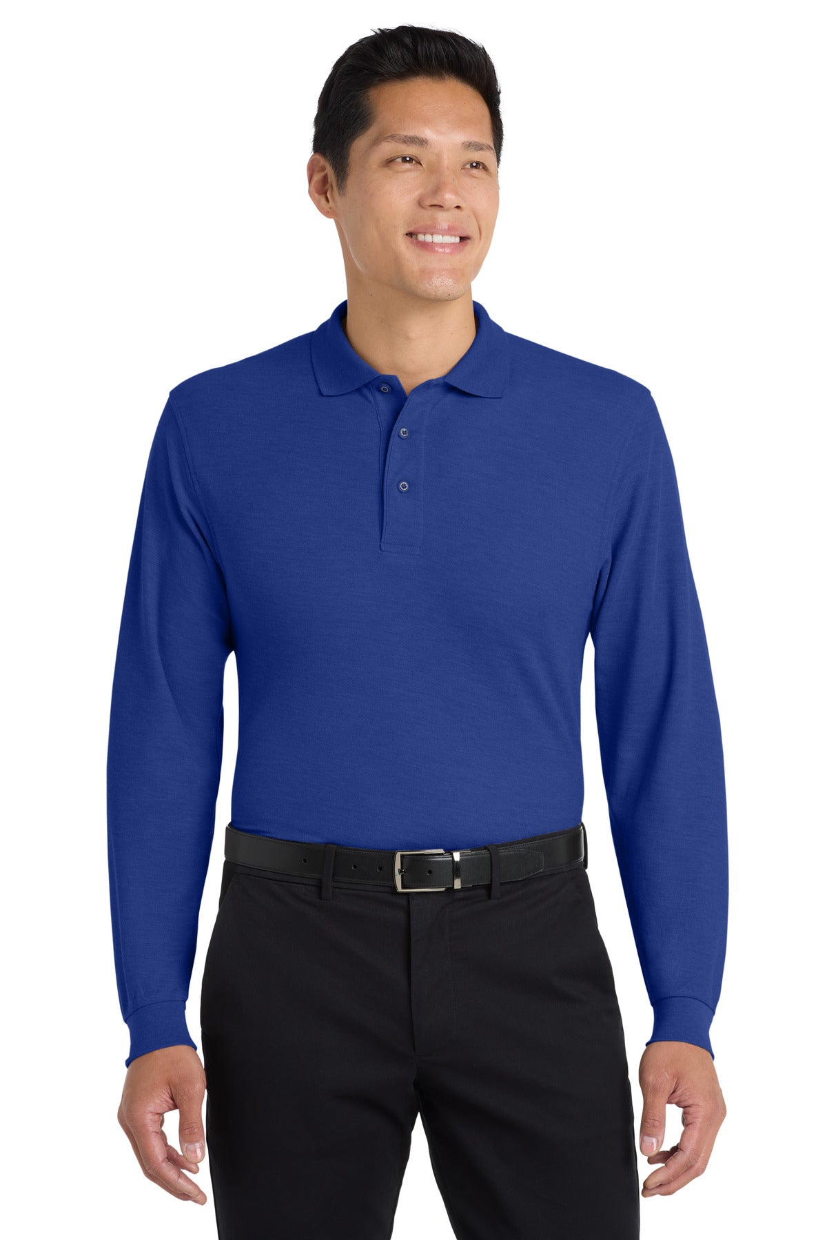 Royal Port Authority Silk Touch Long Sleeve Polo. K500LS