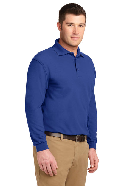 Royal Port Authority Tall Silk Touch Long Sleeve Polo. TLK500LS plain