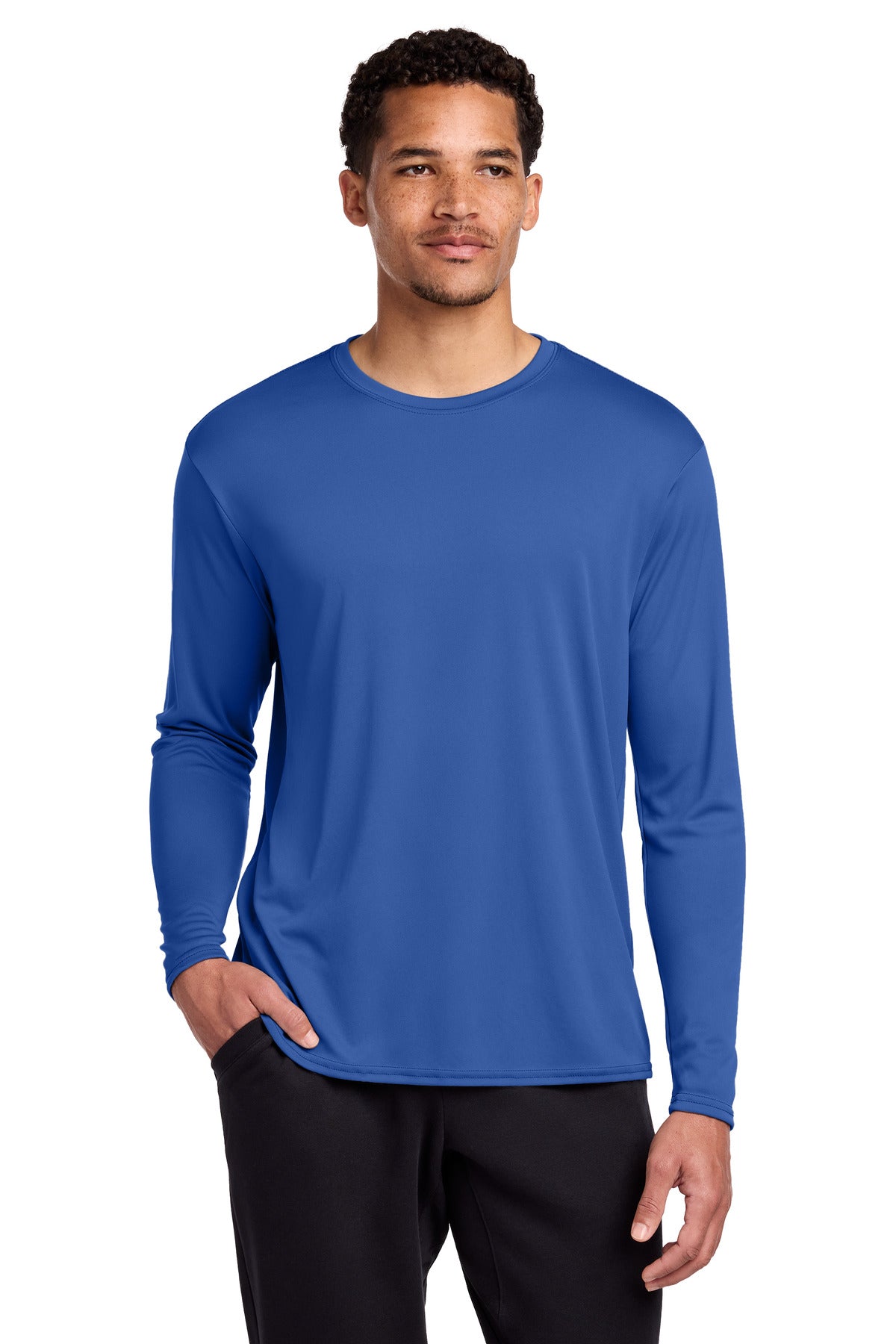 Royal Port & Co Long Sleeve Performance Tee. PC380LS plain