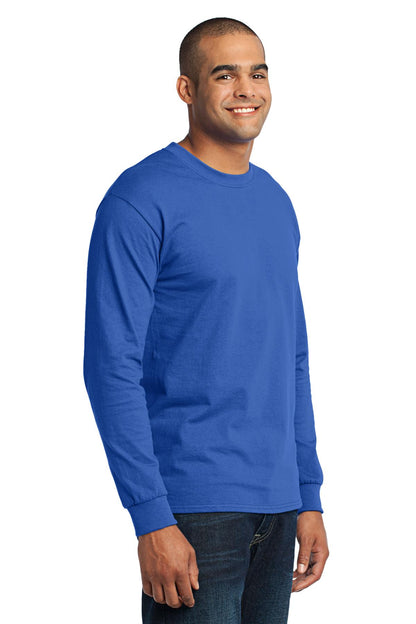 Royal Port & Co Tall Long Sleeve Core Blend Tee. PC55LST plain