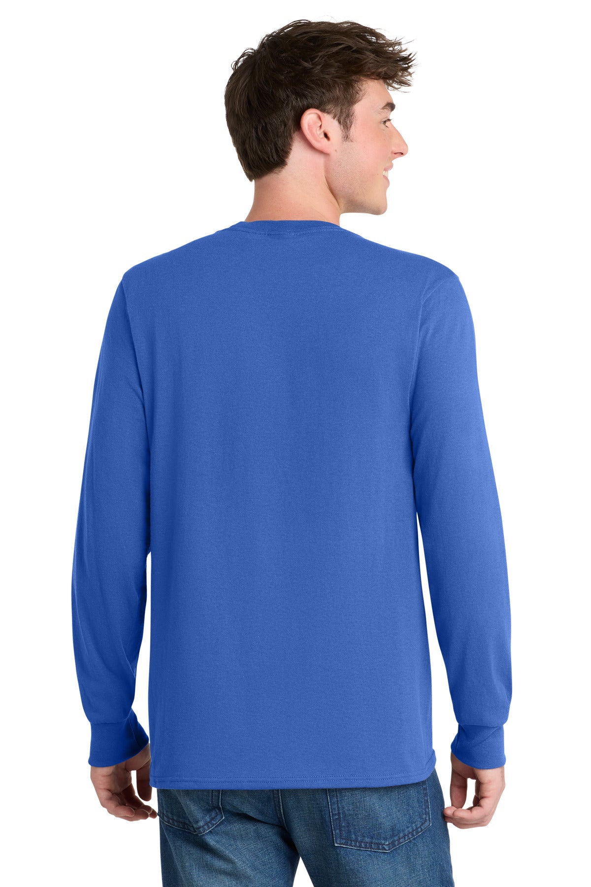 Royal Port & Co Tall Long Sleeve Core Blend Tee. PC55LST plain