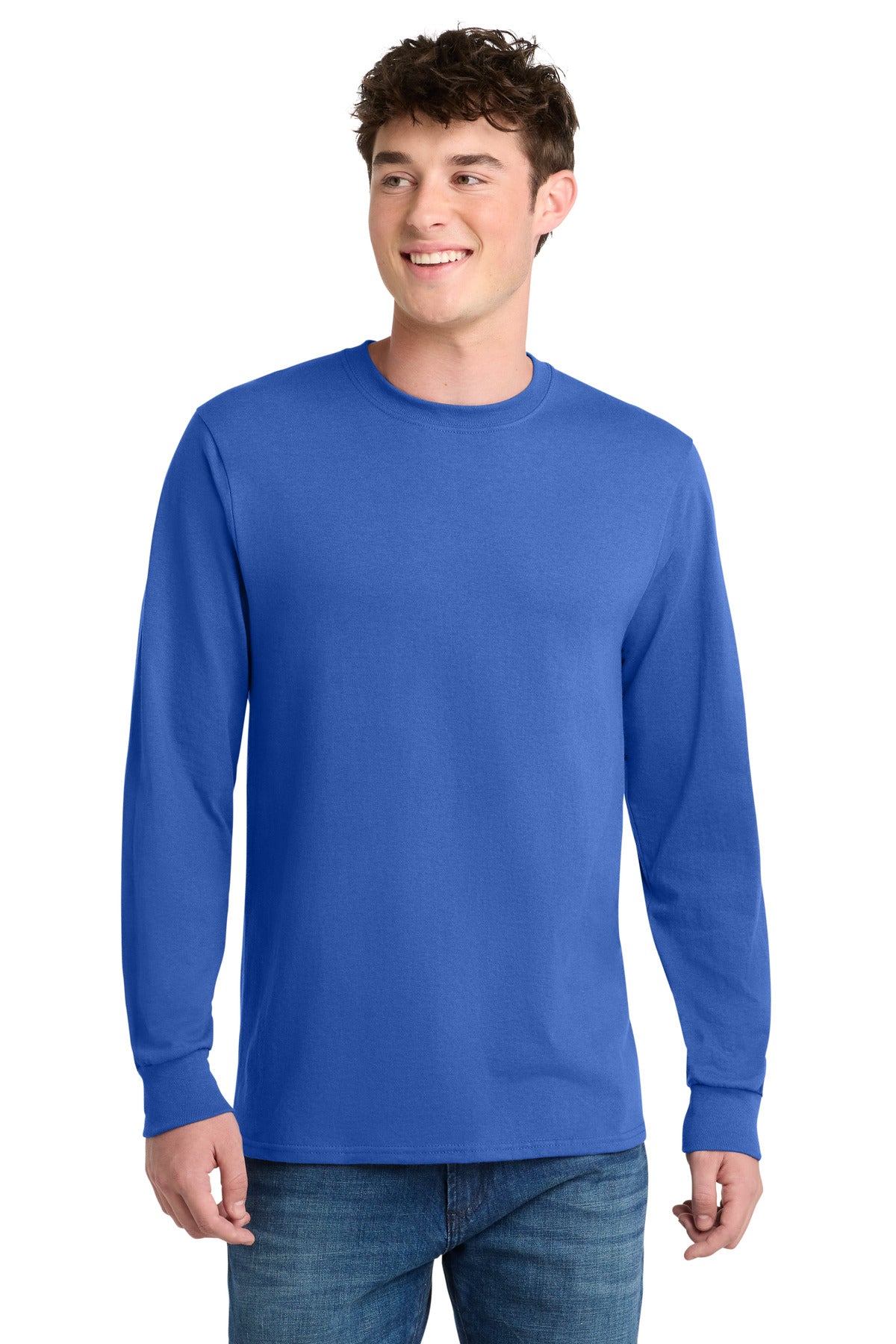 Royal Port & Co Tall Long Sleeve Core Blend Tee. PC55LST plain