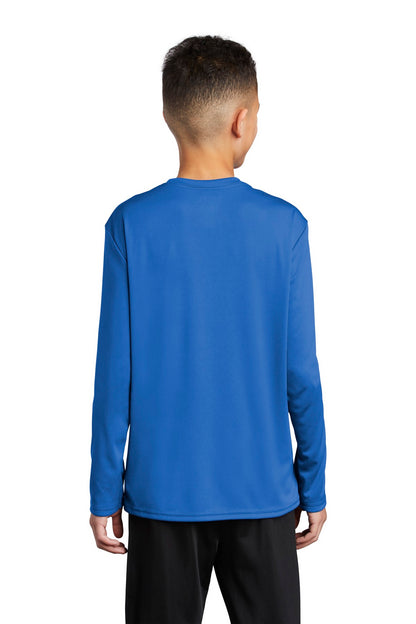 Royal Port & Co Youth Long Sleeve Performance Tee PC380YLS plain