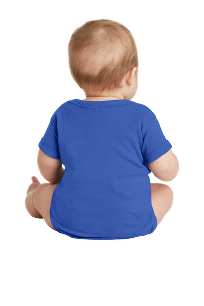 Royal Rabbit Skins Infant Short Sleeve Baby Rib Bodysuit. RS4400 plain