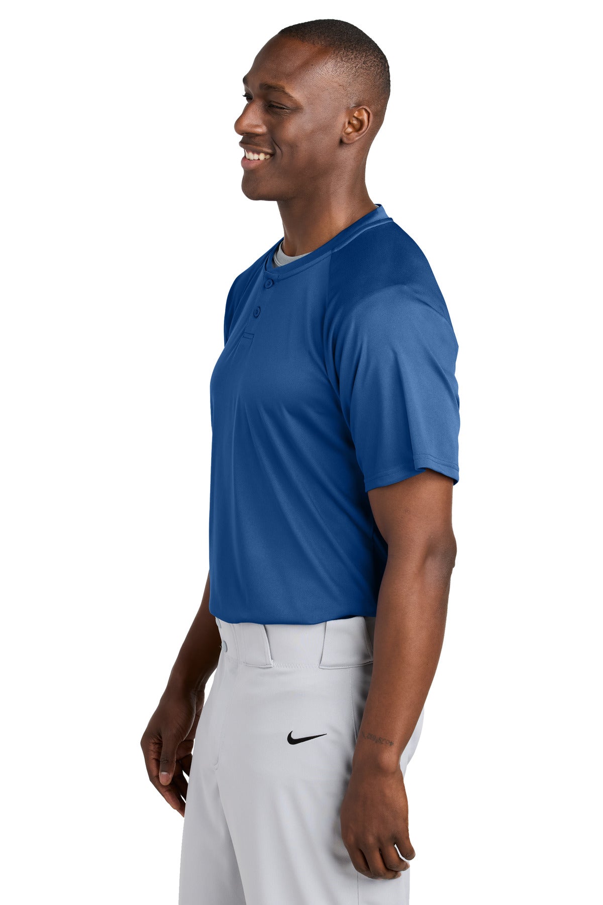 Royal Sport-Tek PosiCharge Competitor 2-Button Henley ST359 plain