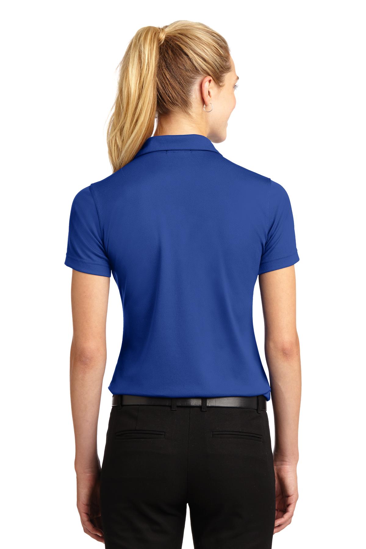 Royal Sport-Tek Women's Dri-Mesh V-Neck Polo. L469 plain
