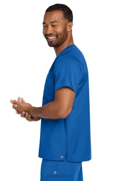 Royal Wink Unisex WorkFlex Chest Pocket V-Neck Top WW3160 plain